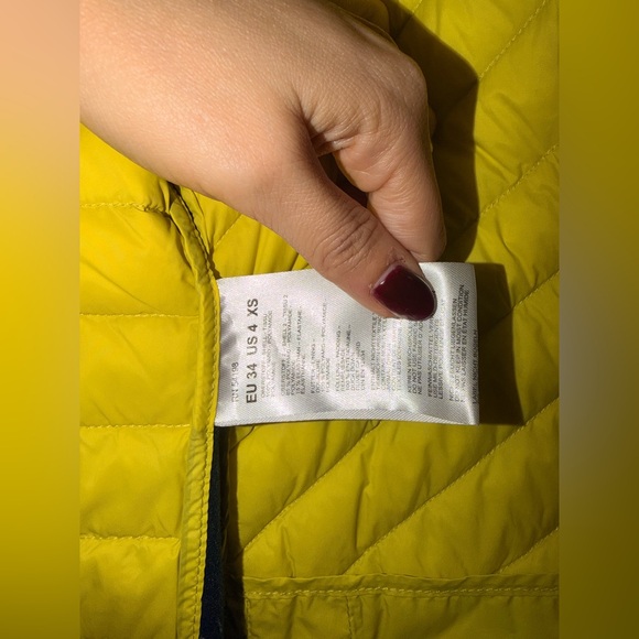 Bogner Yellow and Navy Blue Quilted Puffer Jacket - Picture 4 of 6